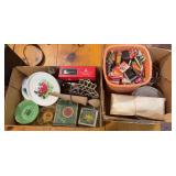 Matchbook collection and ashtrays