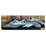 Variety of shelf brackets light and heavy duty, folding and rigid