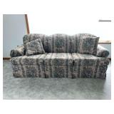 Beautiful gray and blue 3 cushion sofa Easy first floor carry out. Perfect for any home. Comes with a $25 Amazon Gift Card!!!