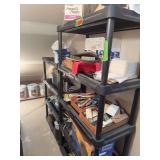 Plastic shelf unit 24D x 44L x 62H PICK UP WEDNESDAY, MAY 20 10AM