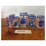 Fiesta Mexicana go-along glasses, (9) blue