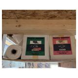 Three boxes/rolls poly sheeting as shown