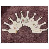 Ten porcelain dessert servers