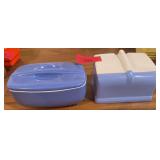 Two Hall China Co made exclusively for Montgomery Ward & Co refrigerator dishes