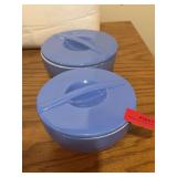 Two Hall China Co made exclusively for Montgomery Ward & Co covered casseroles
