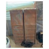 Two steel car ramps and scissor jack