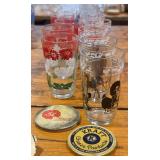 18 Kraft Swanky Swigs glasses w 2 lids-animals & flowers