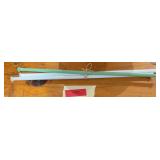 Three glass towel rods, 17.5”