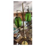 Swanky double globe floor lamp