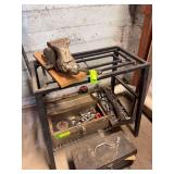Metal stand and bench vise