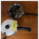 4 egg poacher and enamel double boiler