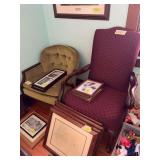 Two mismatched chairs