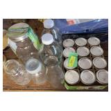 12 new pint jars and larger jars