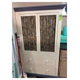 Wardrobe cabinet w/ 2 doors and 2 drawers 21Dx 37L x 70H