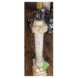 Marble table lamp, marble stem is 24' tall