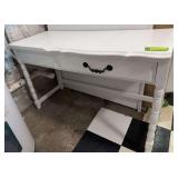 White painted desk/table 18D x 44L x 30H