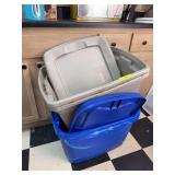 (4) 18 & 20 gallon storage totes and lids