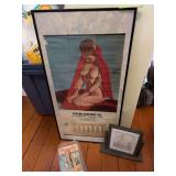 Three female pieces of art Glass has been broken and removed from the Pixler Electric frame