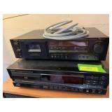 Denon DCD 1560 receiver and Nakamichi CR 2A tape deck