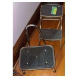 Two vintage stepstools
