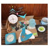 Retro style stylized cat and wall decor