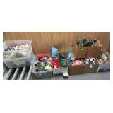8 boxes of assorted Christmas and holiday decor