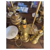 5 brass lamps