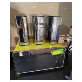 Retro classic chrome bread box and canister set
