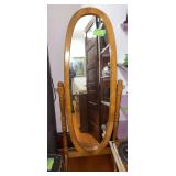 47” tall free standing swivel oval mirror