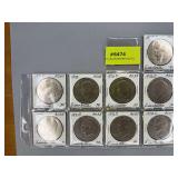 9 Eisenhower Silver Dollars as shown