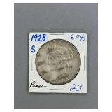 Peace Silver Dollar 1928 S