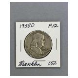 Franklin Half Dollar 1958 D