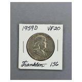 Franklin Half Dollar 1959 D