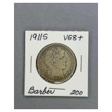 Barber Half Dollar 1911 S