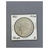 Morgan Silver dollar 1921