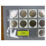 9 Eisenhower Silver Dollars as shown