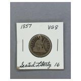 Seated Liberty Quarter 1857