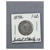 Seated Liberty Dime 1872