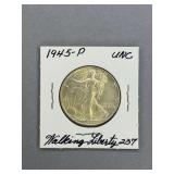 1945 Walking Liberty Half Dollar