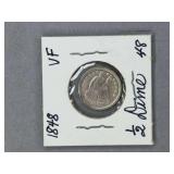 Seated Liberty Half Dime 1848