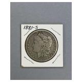 Morgan Silver dollar 1881 S