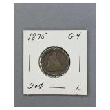Seated Liberty Quarter 1875