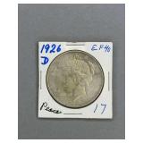 Peace Silver Dollar 1926 D