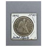 1846 Seated Liberty Silver Dollar