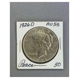 Peace Silver Dollar 1926 D