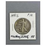 1941 S Walking Liberty Half Dollar