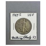 1945 S Walking Liberty Half Dollar