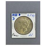 Peace Silver Dollar 1923 D