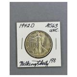 1942 D Walking Liberty Half Dollar