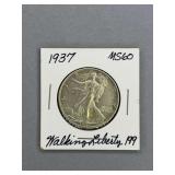 1937 Walking Liberty Half Dollar